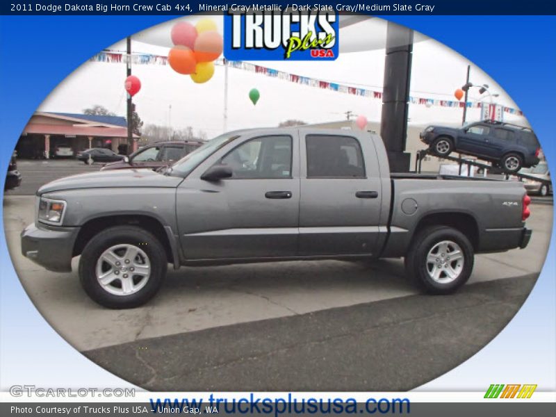 Mineral Gray Metallic / Dark Slate Gray/Medium Slate Gray 2011 Dodge Dakota Big Horn Crew Cab 4x4