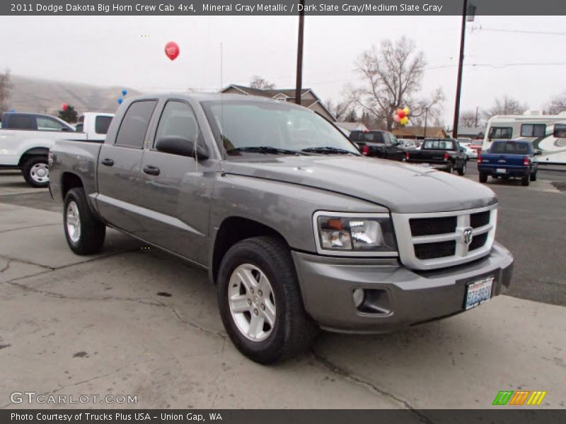 Mineral Gray Metallic / Dark Slate Gray/Medium Slate Gray 2011 Dodge Dakota Big Horn Crew Cab 4x4