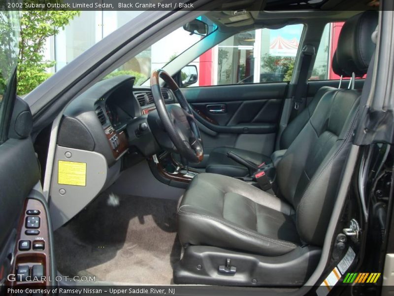 Black Granite Pearl / Black 2002 Subaru Outback Limited Sedan
