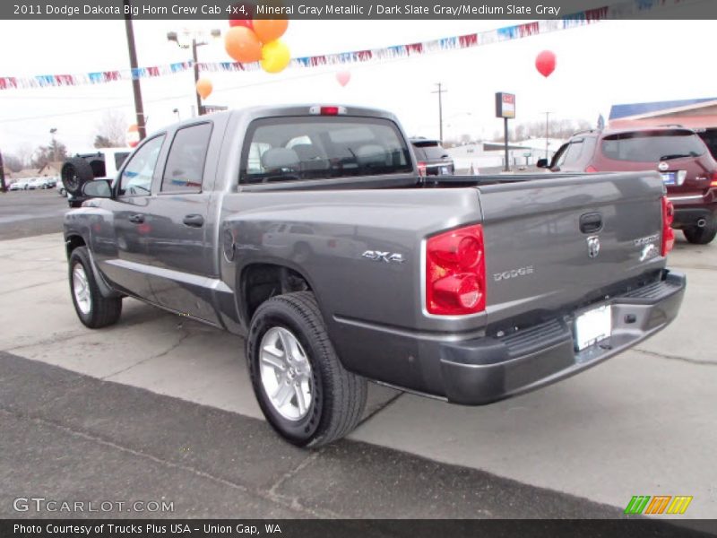 Mineral Gray Metallic / Dark Slate Gray/Medium Slate Gray 2011 Dodge Dakota Big Horn Crew Cab 4x4