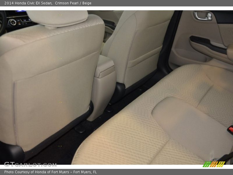 Crimson Pearl / Beige 2014 Honda Civic EX Sedan