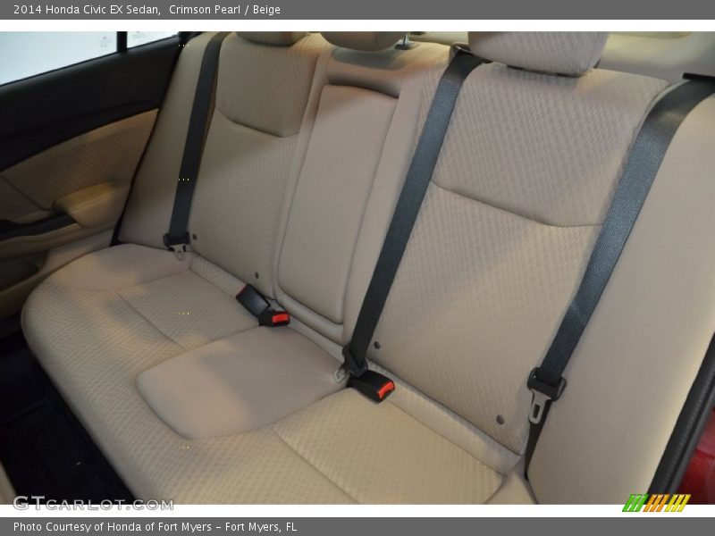 Crimson Pearl / Beige 2014 Honda Civic EX Sedan