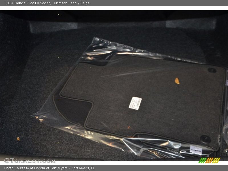 Crimson Pearl / Beige 2014 Honda Civic EX Sedan