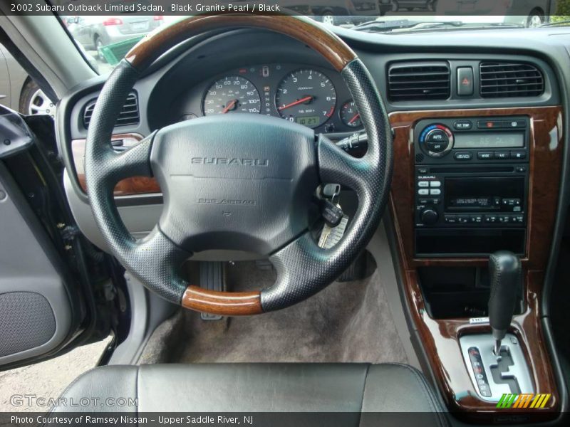 Black Granite Pearl / Black 2002 Subaru Outback Limited Sedan
