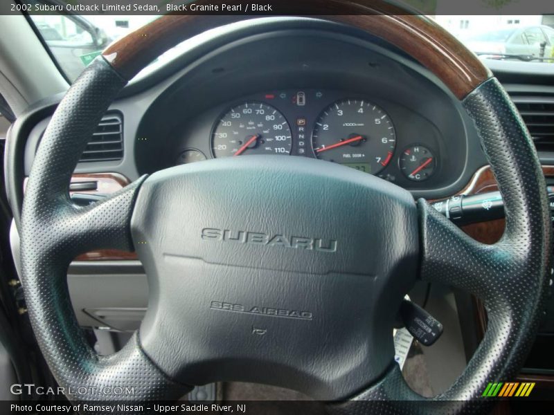 Black Granite Pearl / Black 2002 Subaru Outback Limited Sedan