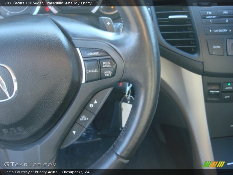 Palladium Metallic / Ebony 2010 Acura TSX Sedan