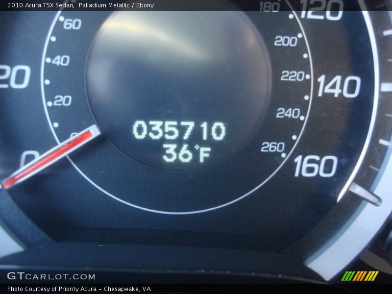 Palladium Metallic / Ebony 2010 Acura TSX Sedan