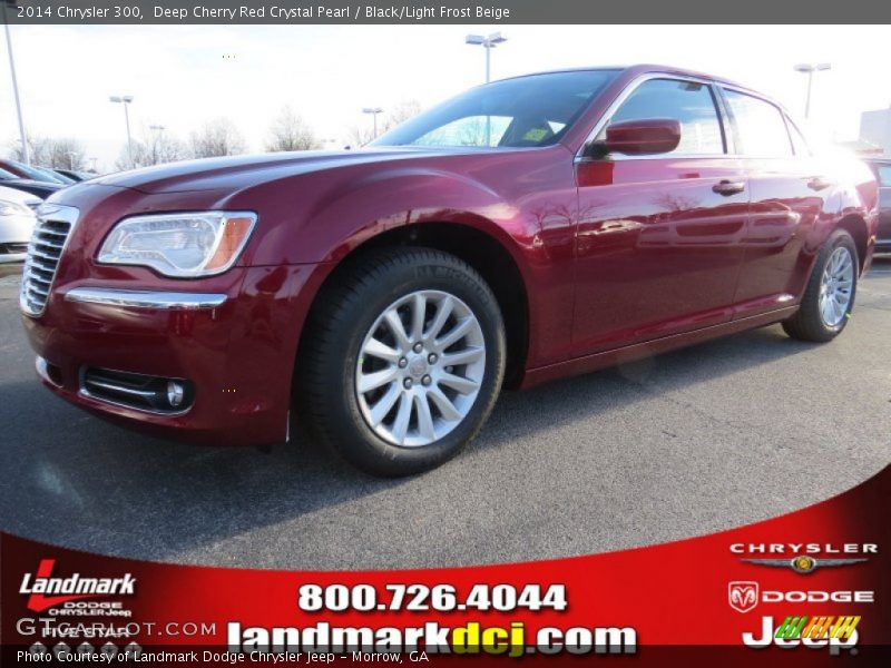 Deep Cherry Red Crystal Pearl / Black/Light Frost Beige 2014 Chrysler 300