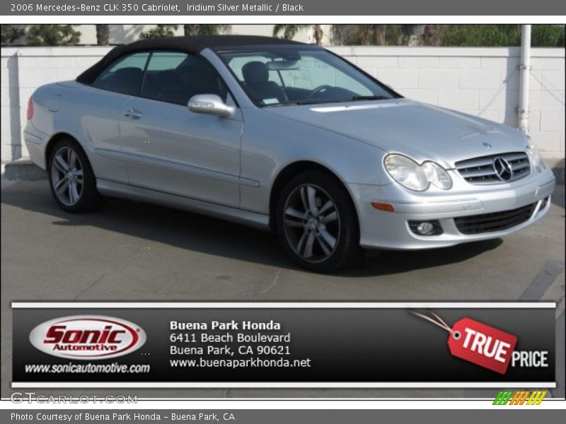Iridium Silver Metallic / Black 2006 Mercedes-Benz CLK 350 Cabriolet