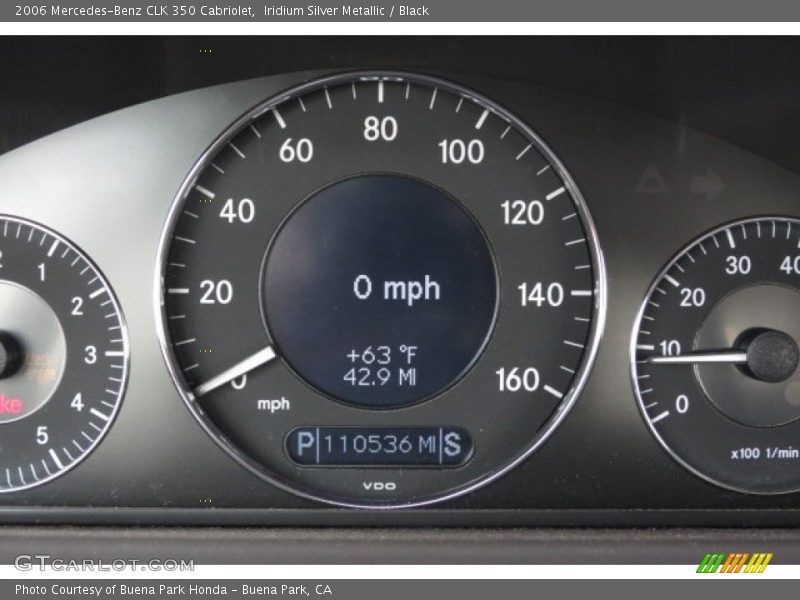 Iridium Silver Metallic / Black 2006 Mercedes-Benz CLK 350 Cabriolet