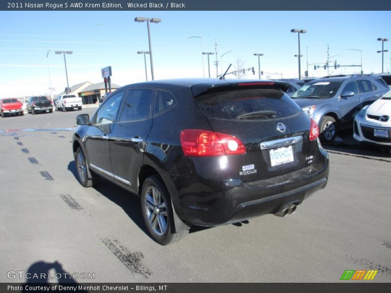 Wicked Black / Black 2011 Nissan Rogue S AWD Krom Edition