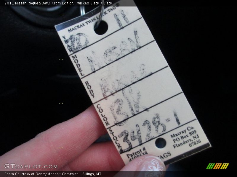 Wicked Black / Black 2011 Nissan Rogue S AWD Krom Edition