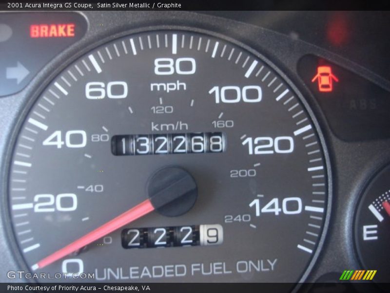 Satin Silver Metallic / Graphite 2001 Acura Integra GS Coupe