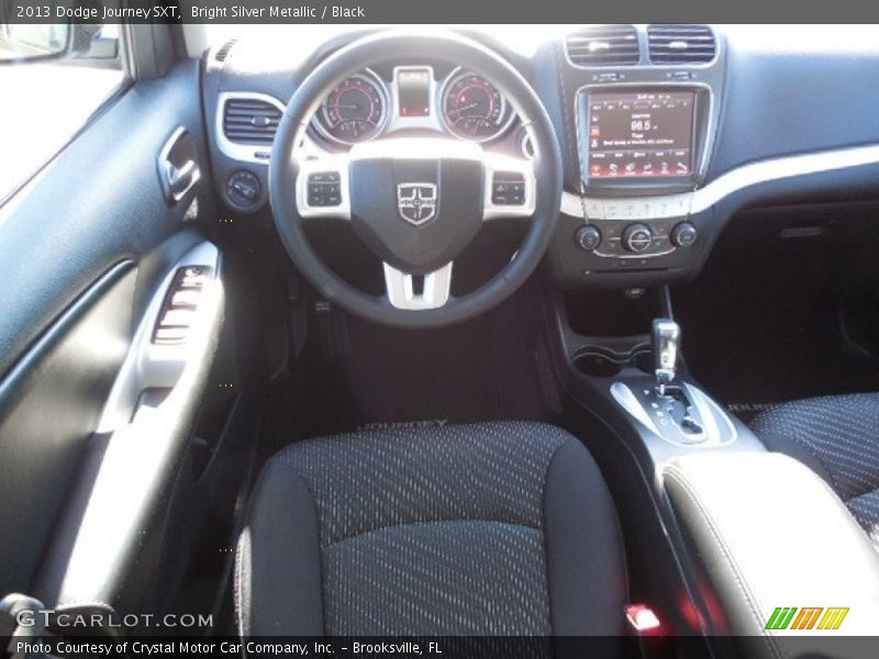Bright Silver Metallic / Black 2013 Dodge Journey SXT