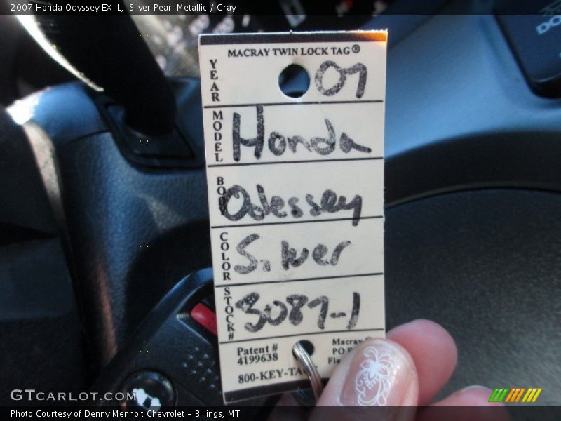 Silver Pearl Metallic / Gray 2007 Honda Odyssey EX-L