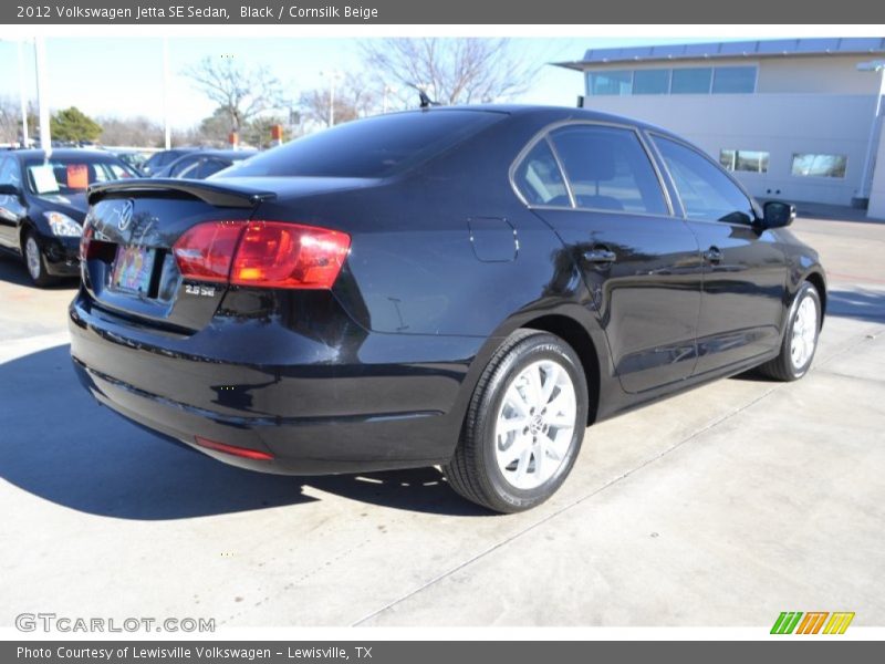 Black / Cornsilk Beige 2012 Volkswagen Jetta SE Sedan