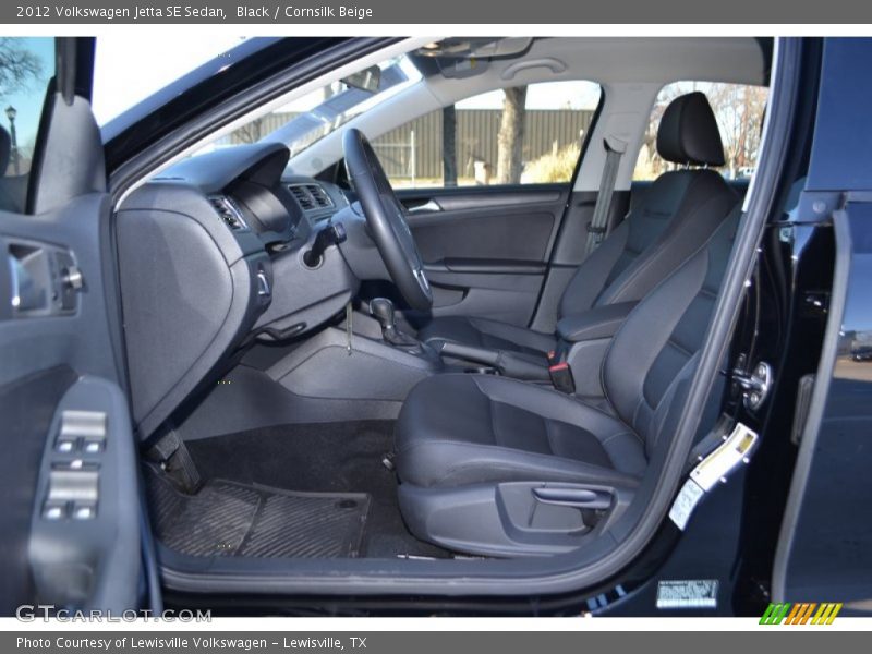 Black / Cornsilk Beige 2012 Volkswagen Jetta SE Sedan