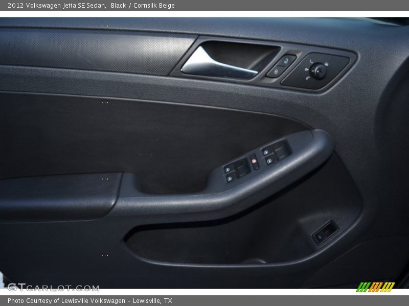 Black / Cornsilk Beige 2012 Volkswagen Jetta SE Sedan