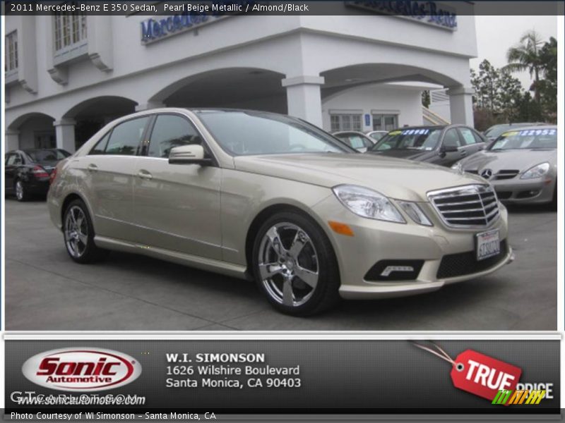 Pearl Beige Metallic / Almond/Black 2011 Mercedes-Benz E 350 Sedan