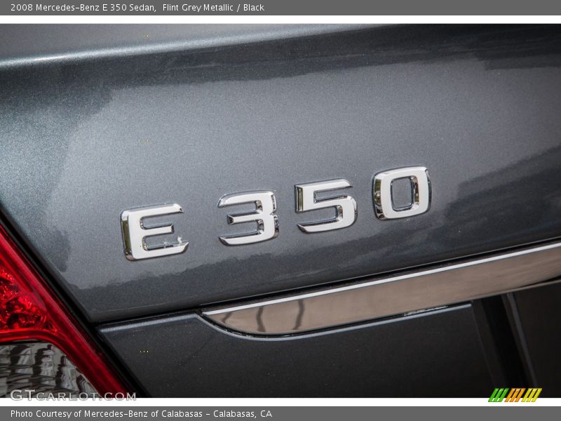 Flint Grey Metallic / Black 2008 Mercedes-Benz E 350 Sedan