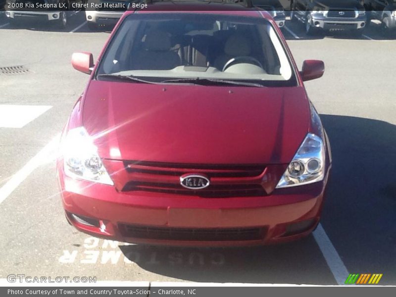 Claret Red Metallic / Beige 2008 Kia Sedona LX