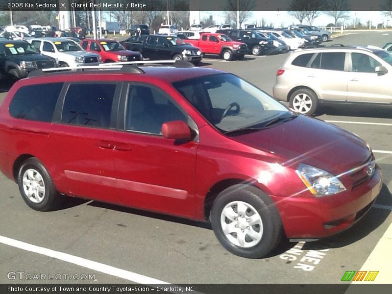 Claret Red Metallic / Beige 2008 Kia Sedona LX