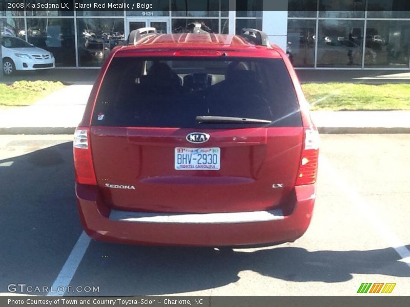 Claret Red Metallic / Beige 2008 Kia Sedona LX