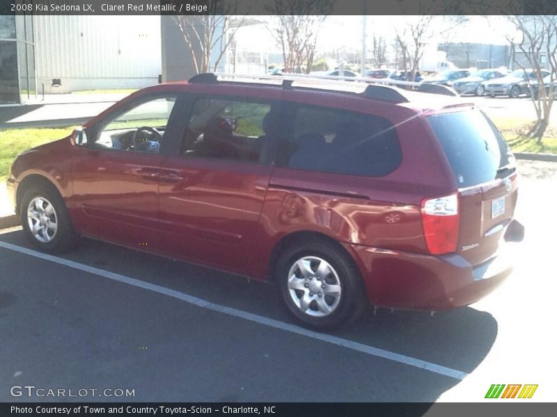 Claret Red Metallic / Beige 2008 Kia Sedona LX