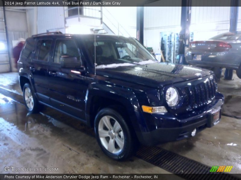 True Blue Pearl / Dark Slate Gray 2014 Jeep Patriot Latitude 4x4