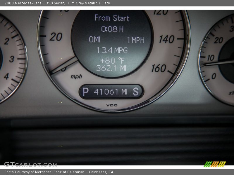 Flint Grey Metallic / Black 2008 Mercedes-Benz E 350 Sedan
