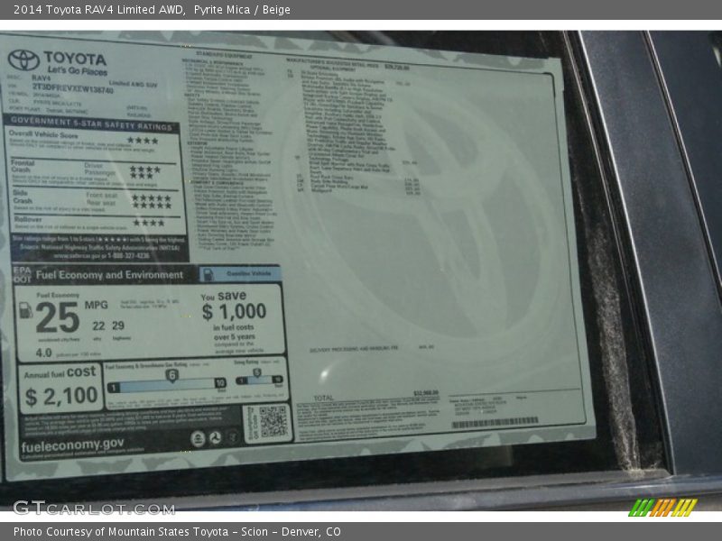 Pyrite Mica / Beige 2014 Toyota RAV4 Limited AWD