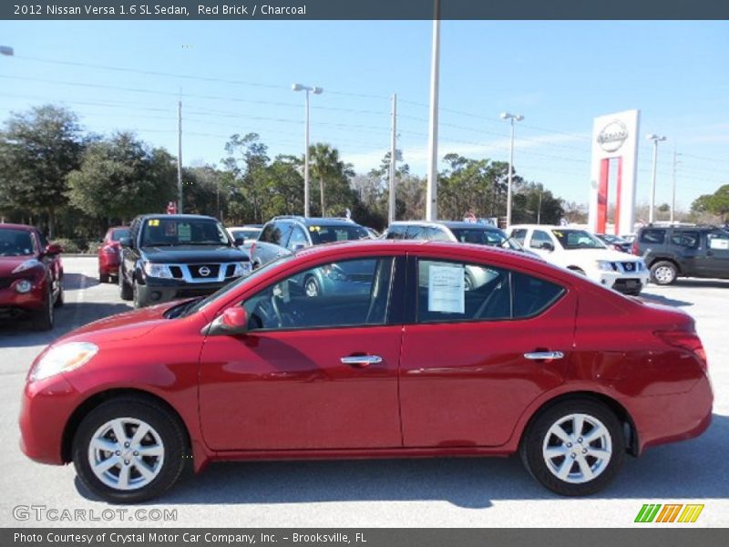 Red Brick / Charcoal 2012 Nissan Versa 1.6 SL Sedan