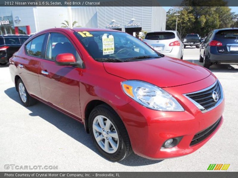 Red Brick / Charcoal 2012 Nissan Versa 1.6 SL Sedan