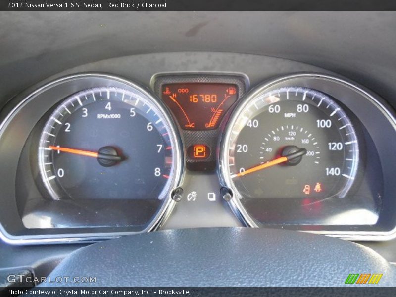 Red Brick / Charcoal 2012 Nissan Versa 1.6 SL Sedan