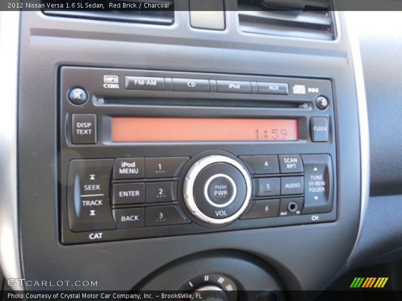 Red Brick / Charcoal 2012 Nissan Versa 1.6 SL Sedan