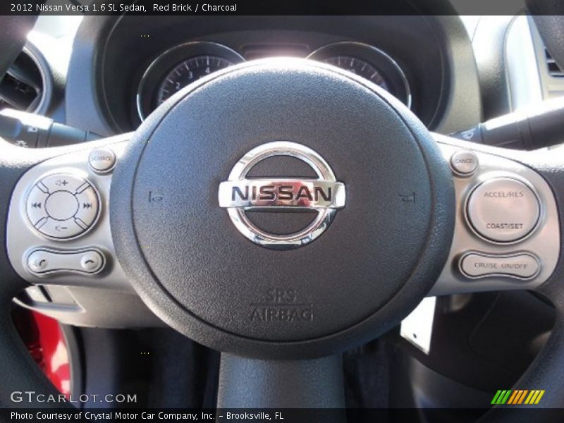 Red Brick / Charcoal 2012 Nissan Versa 1.6 SL Sedan