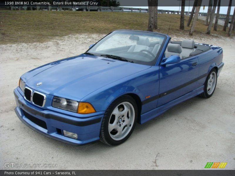Estoril Blue Metallic / Grey 1998 BMW M3 Convertible