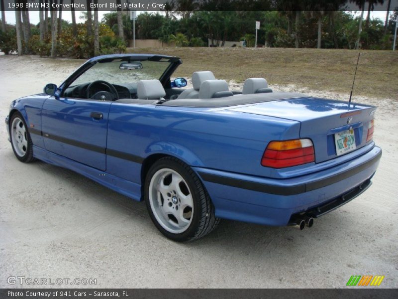 Estoril Blue Metallic / Grey 1998 BMW M3 Convertible