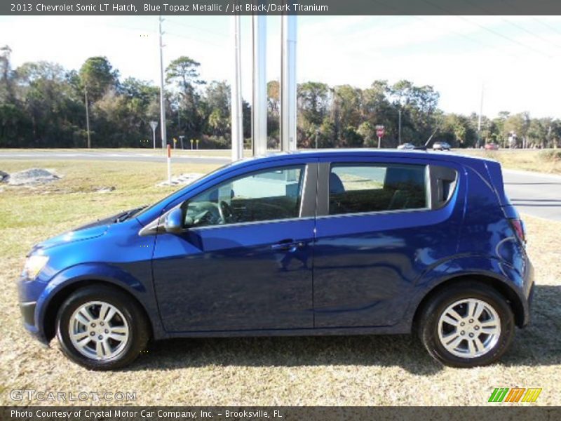Blue Topaz Metallic / Jet Black/Dark Titanium 2013 Chevrolet Sonic LT Hatch