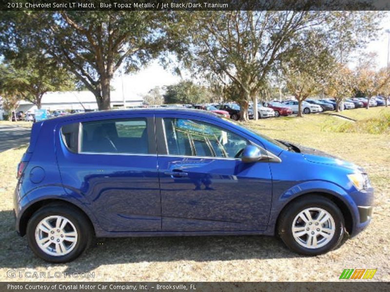 Blue Topaz Metallic / Jet Black/Dark Titanium 2013 Chevrolet Sonic LT Hatch