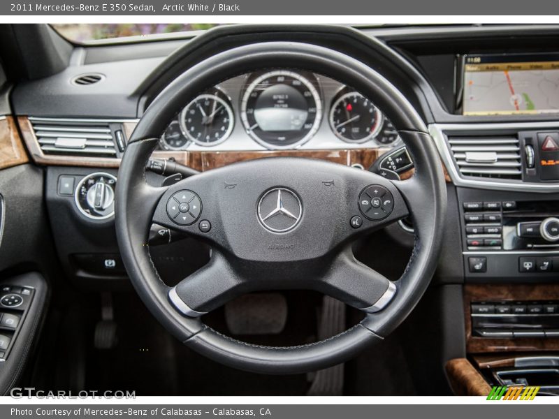 Arctic White / Black 2011 Mercedes-Benz E 350 Sedan