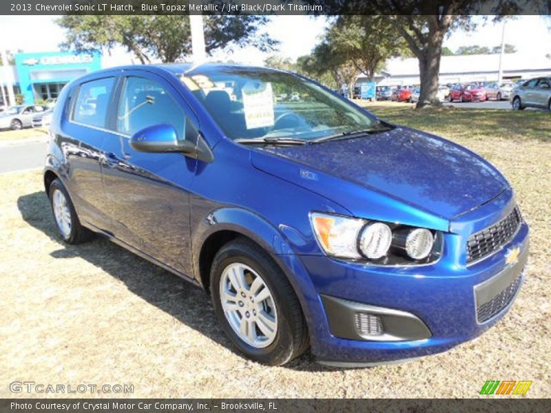 Blue Topaz Metallic / Jet Black/Dark Titanium 2013 Chevrolet Sonic LT Hatch