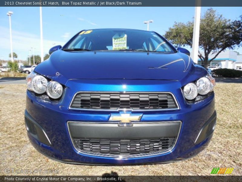 Blue Topaz Metallic / Jet Black/Dark Titanium 2013 Chevrolet Sonic LT Hatch