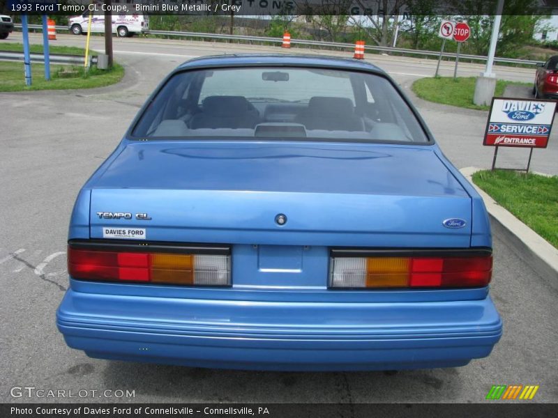Bimini Blue Metallic / Grey 1993 Ford Tempo GL Coupe