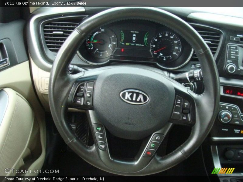 Ebony Black / Beige 2011 Kia Optima Hybrid