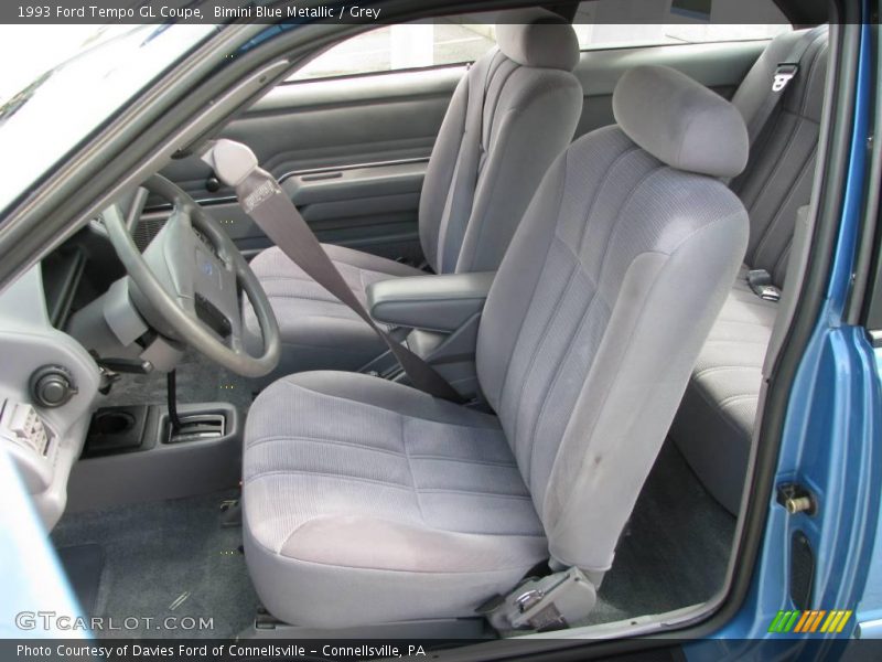 Bimini Blue Metallic / Grey 1993 Ford Tempo GL Coupe