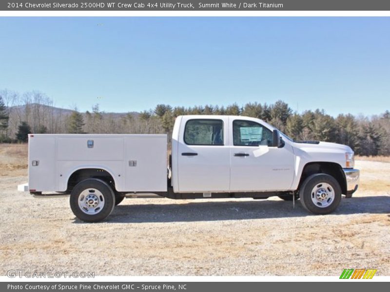 Summit White / Dark Titanium 2014 Chevrolet Silverado 2500HD WT Crew Cab 4x4 Utility Truck