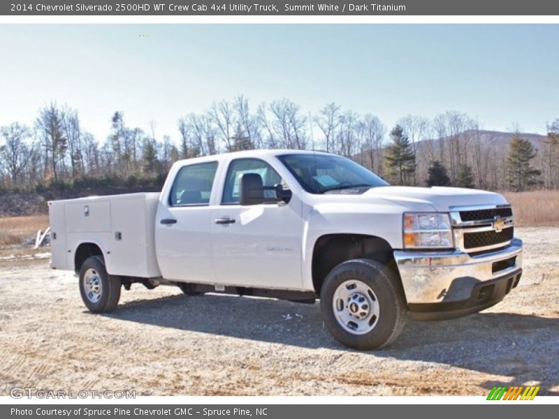Summit White / Dark Titanium 2014 Chevrolet Silverado 2500HD WT Crew Cab 4x4 Utility Truck