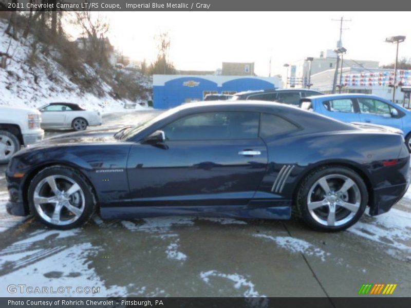 Imperial Blue Metallic / Gray 2011 Chevrolet Camaro LT/RS Coupe