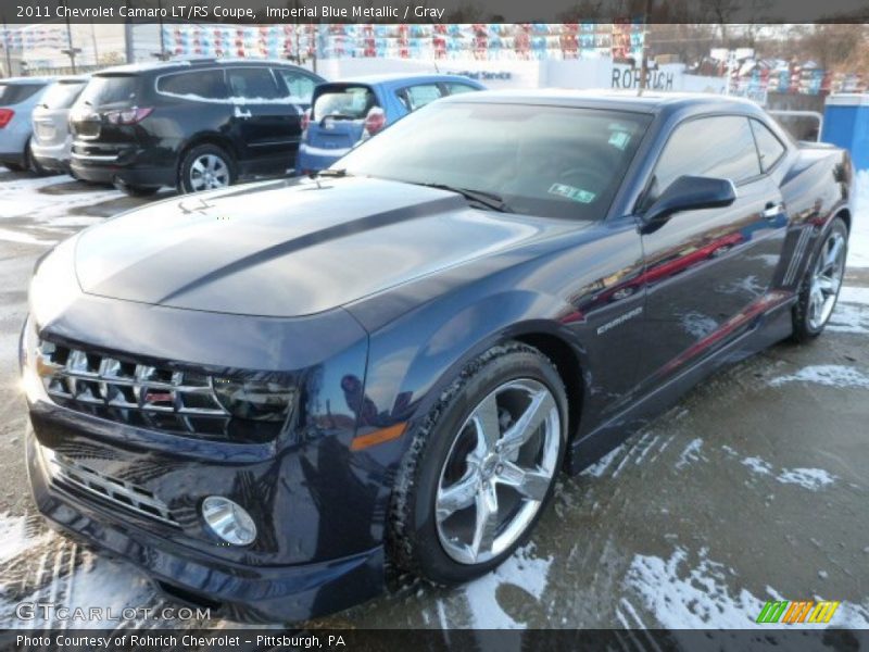 Imperial Blue Metallic / Gray 2011 Chevrolet Camaro LT/RS Coupe